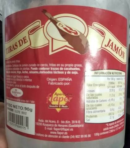 TIRAS DE JAMÓN